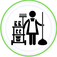 icon of commercial and domestic cleaning
