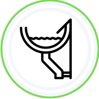 icon of gutter and roof cleaning